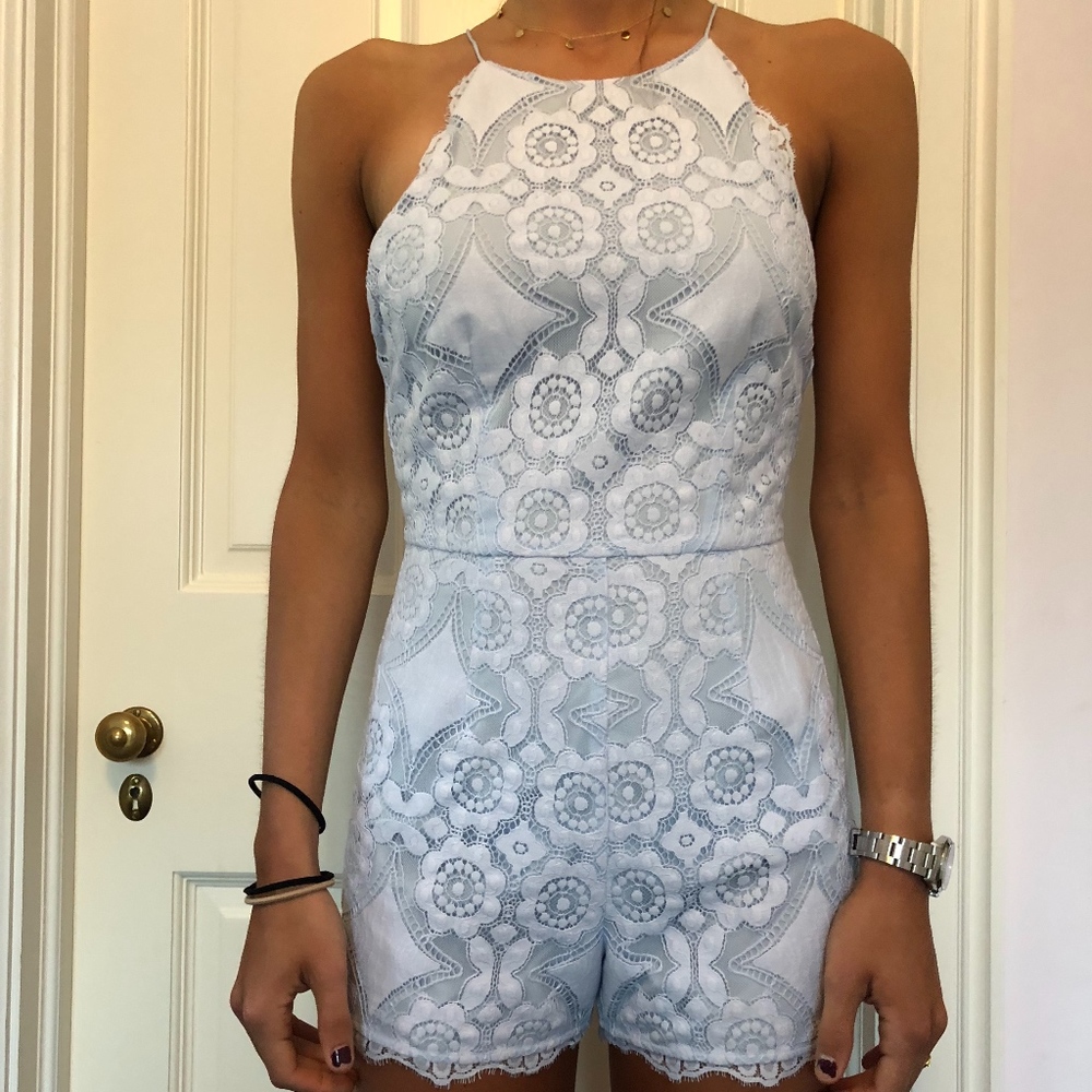Saylor Ice Blue Romper